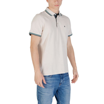 Beige Cotton Polo Shirt
