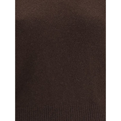 Brown Fleece Wool Cashmere Sweater