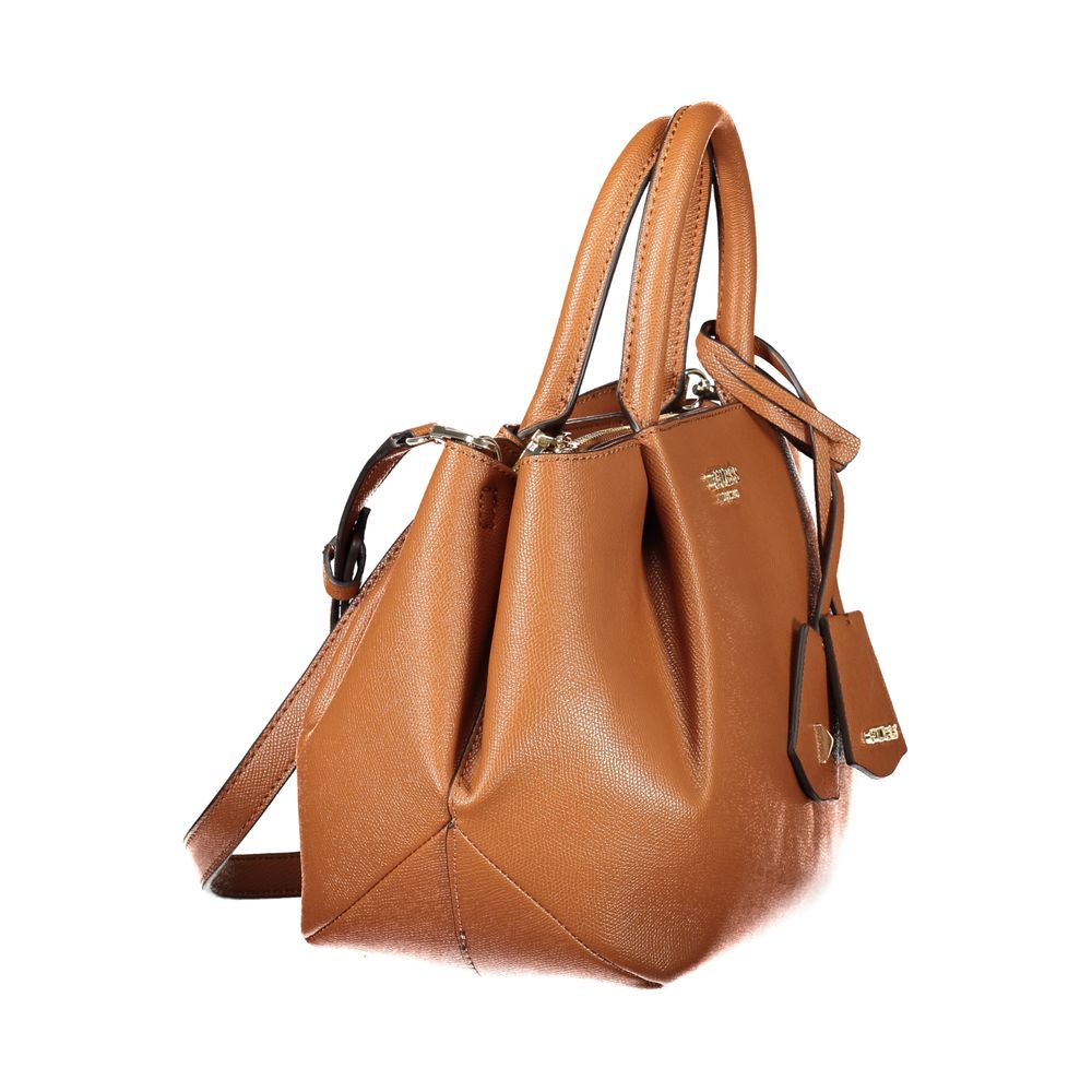 Brown Polyethylene Women Handbag