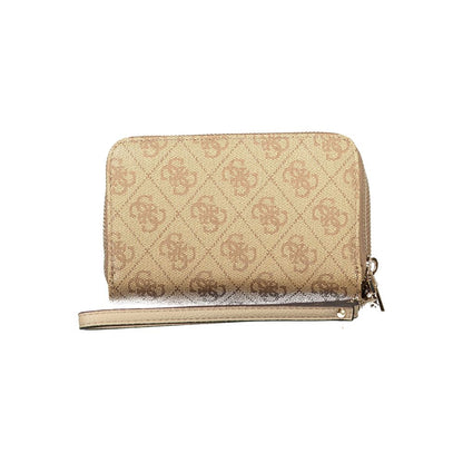 Beige Polyethylene Women Wallet