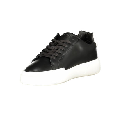 Black Leather Men's Sneaker