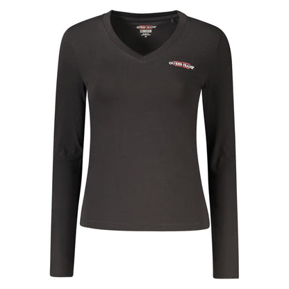 Black Cotton Women T-Shirt