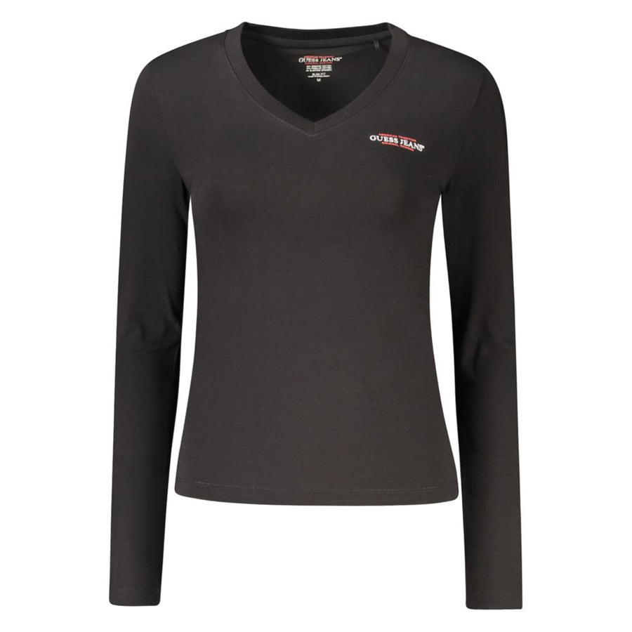 Black Cotton Women T-Shirt