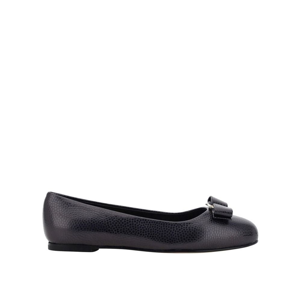 Black Calfskin Ballet Flats