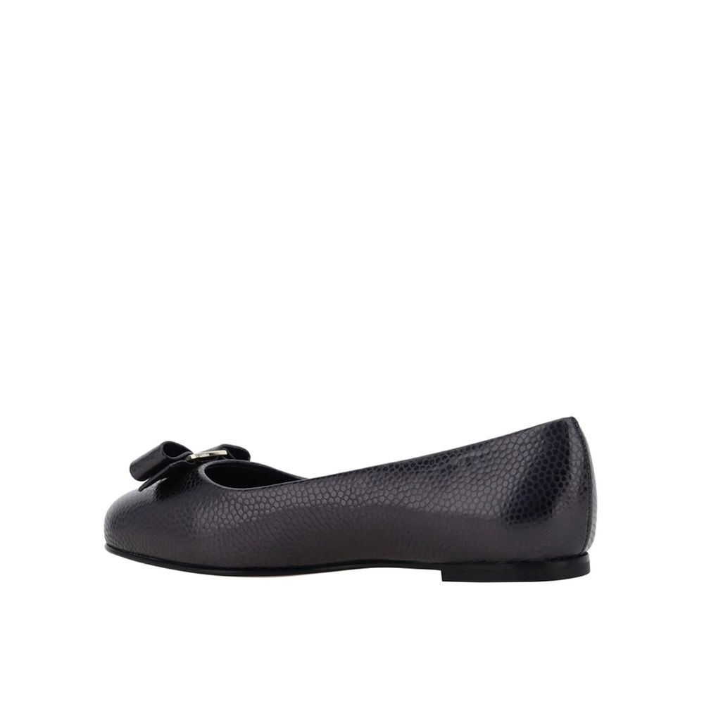 Black Calfskin Ballet Flats