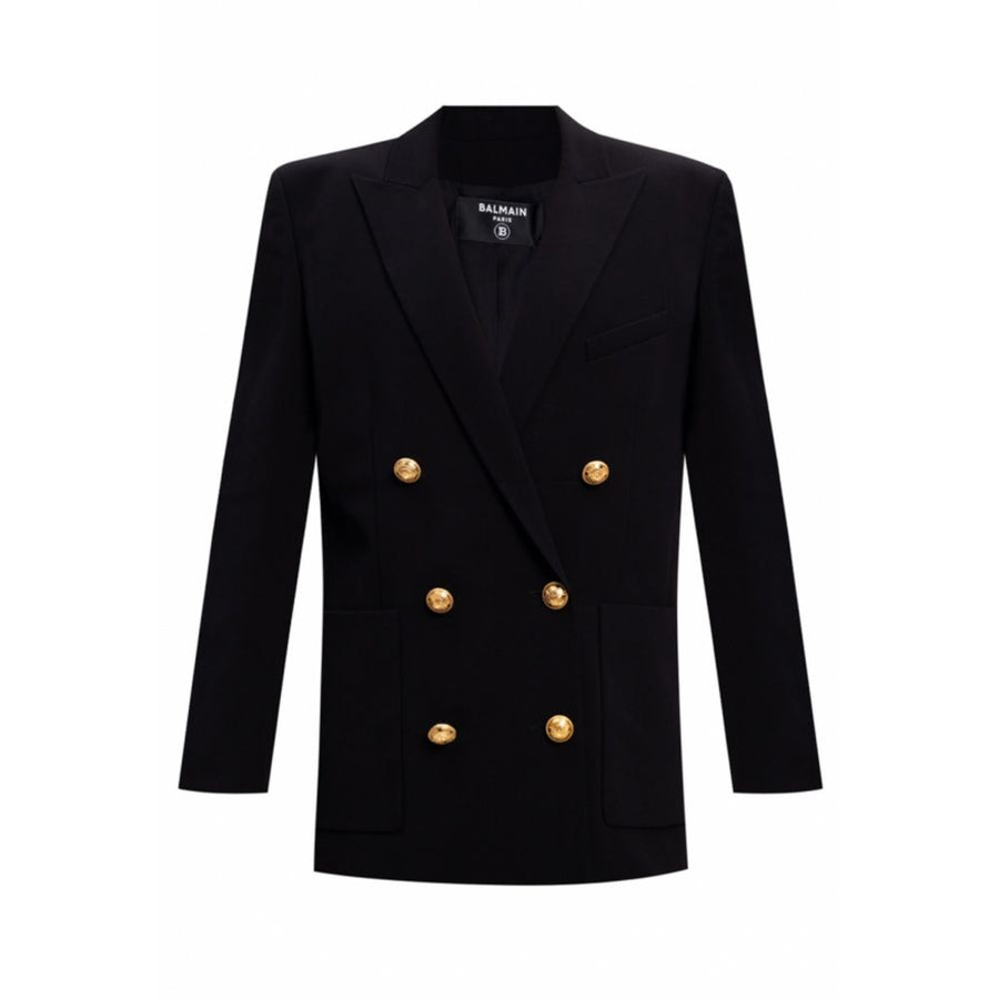 Black Viscose Women Blazer
