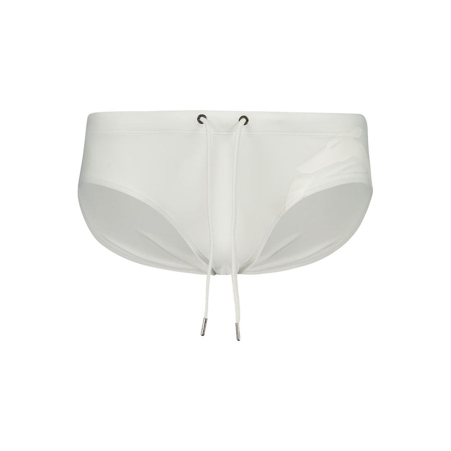 White Elastane Swimwear