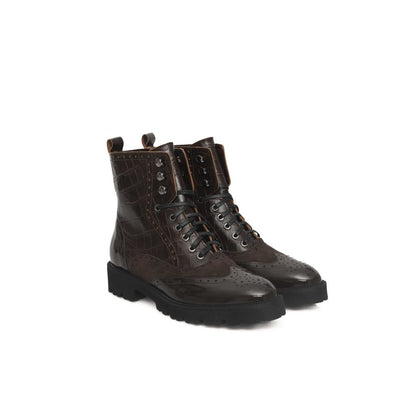 Brown Leather Women Boot