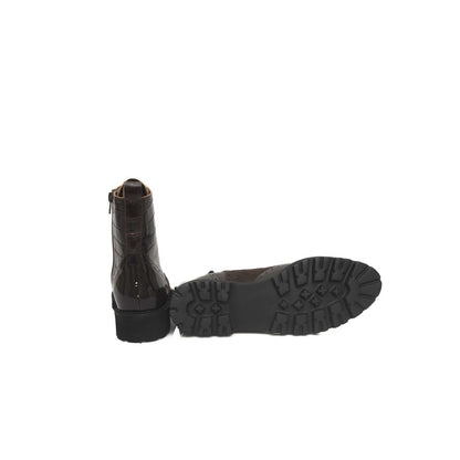 Brown Leather Women Boot