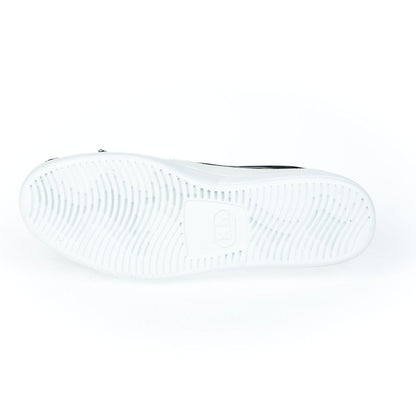 Black Leather Women Slip-On Shoe