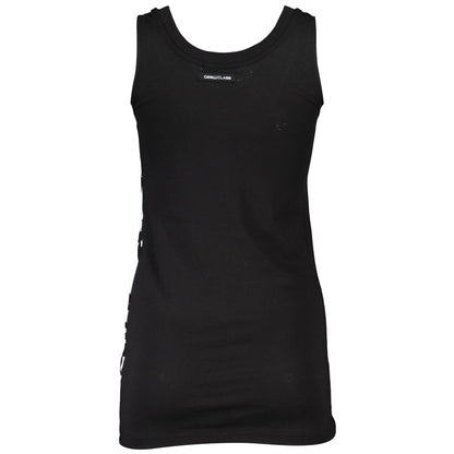Black Cotton Women's Tank Top