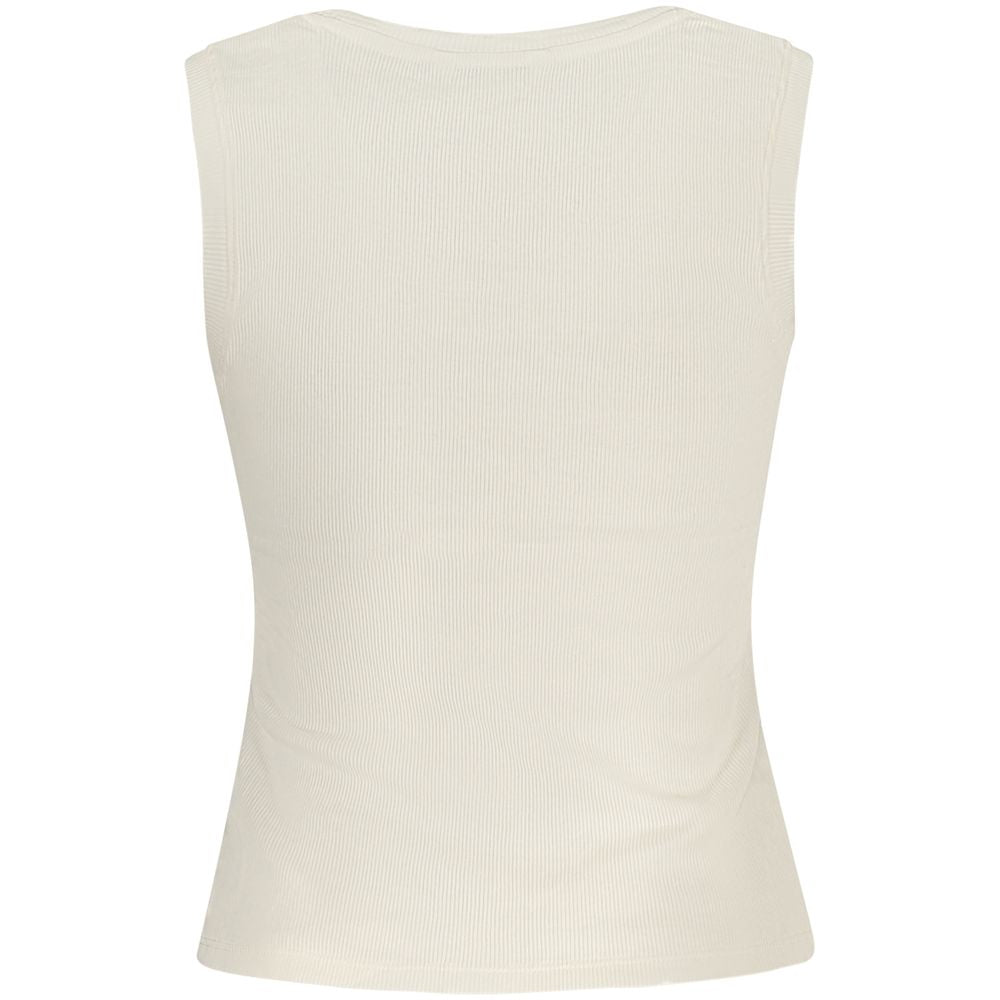 Beige Cotton Tank Top