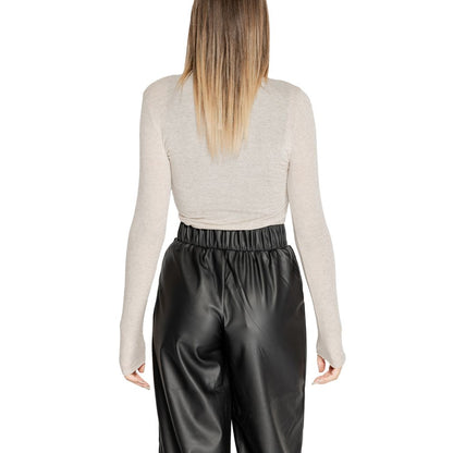 Beige Modal Long Sleeve T-Shirt