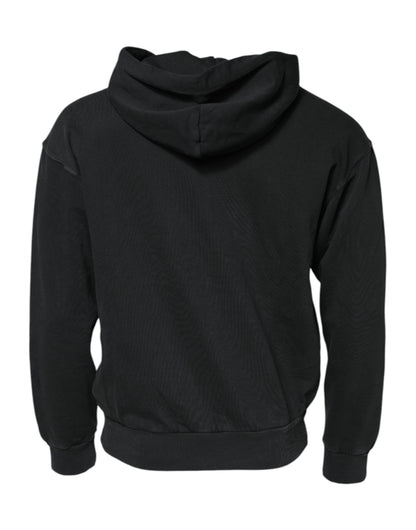 Black Logo Full Zip Hooded Sweatshirt Sweater