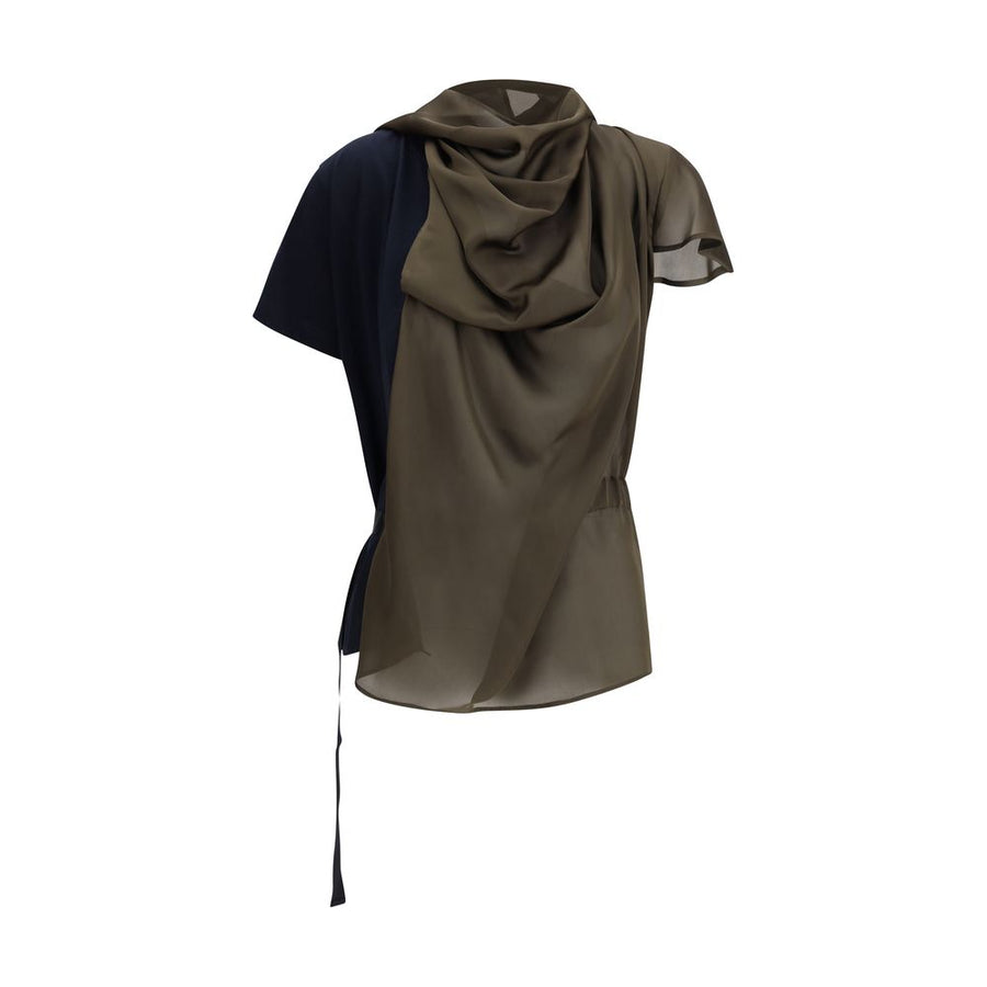 Jersey T-shirt with contrast inserts