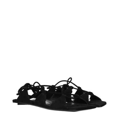 Black Leather Sandals