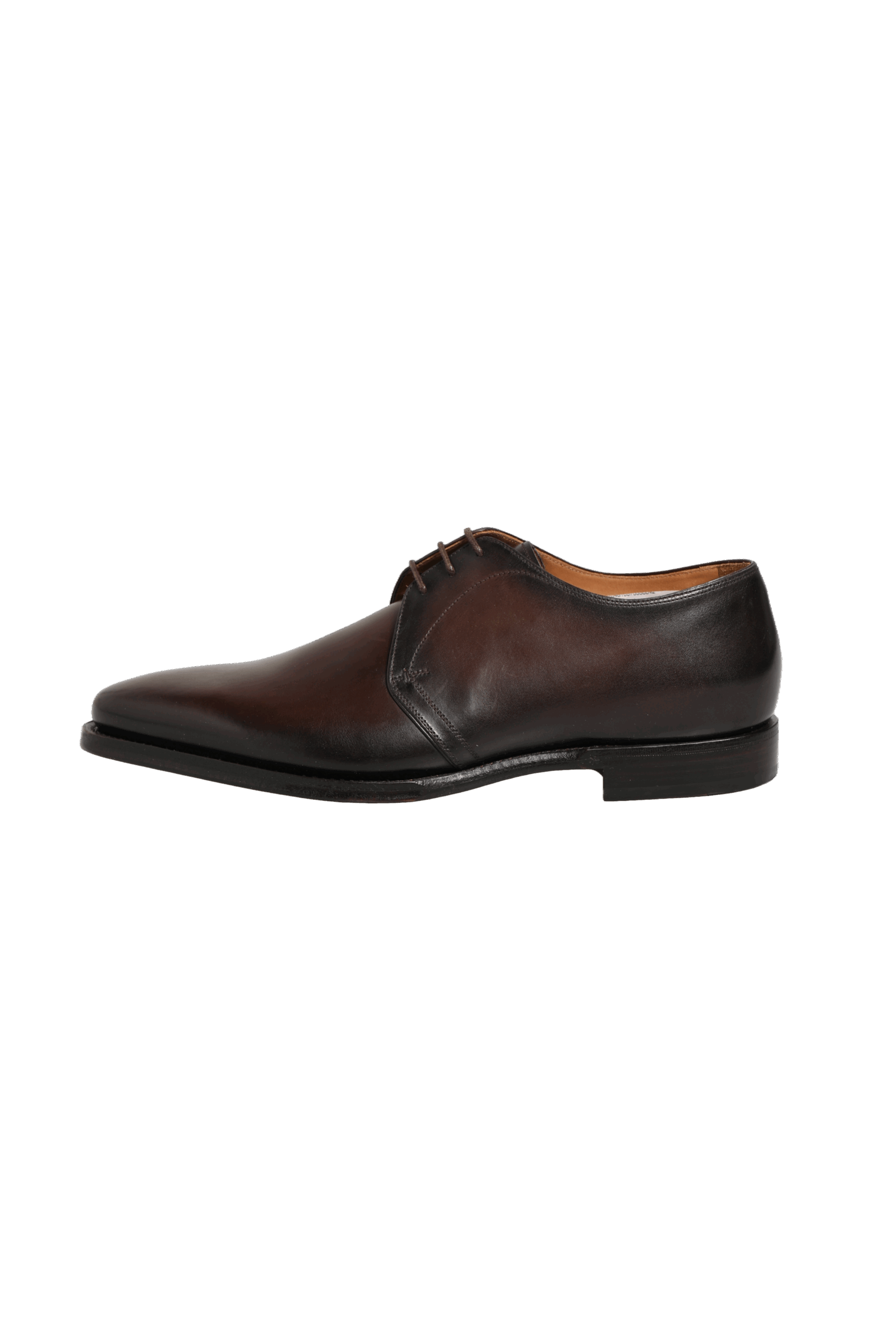 Brown Leather Lace Up Dress Men Derby Shoes