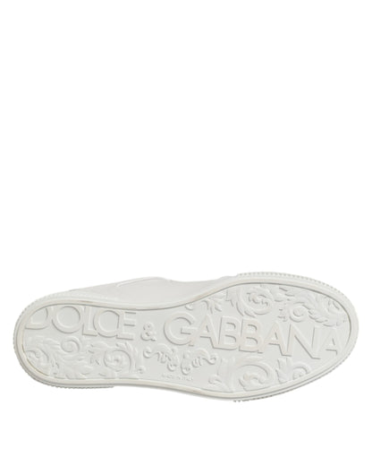 White Miami Leather Low Top Sneakers Shoes