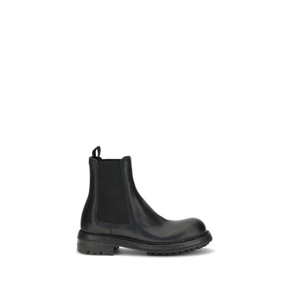 Black Calf Leather Bos Taurus Chelsea Boots