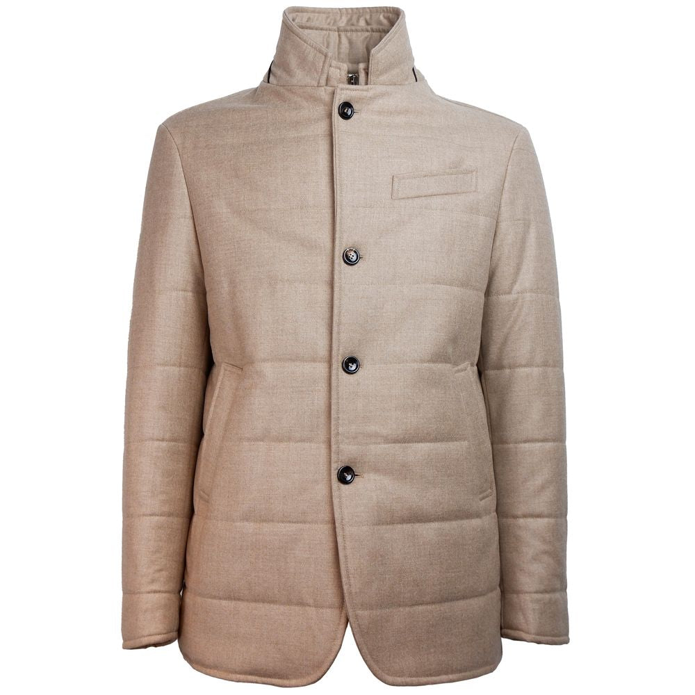 Beige Wool Jackets & Coat