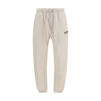 Beige Cotton Athletic Pants