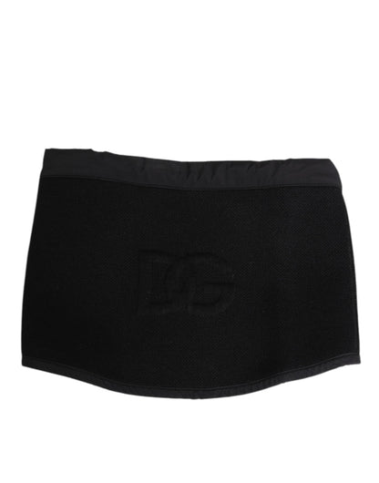 Black Lace Stole Knitted DG Logo Men One Size  Scarf