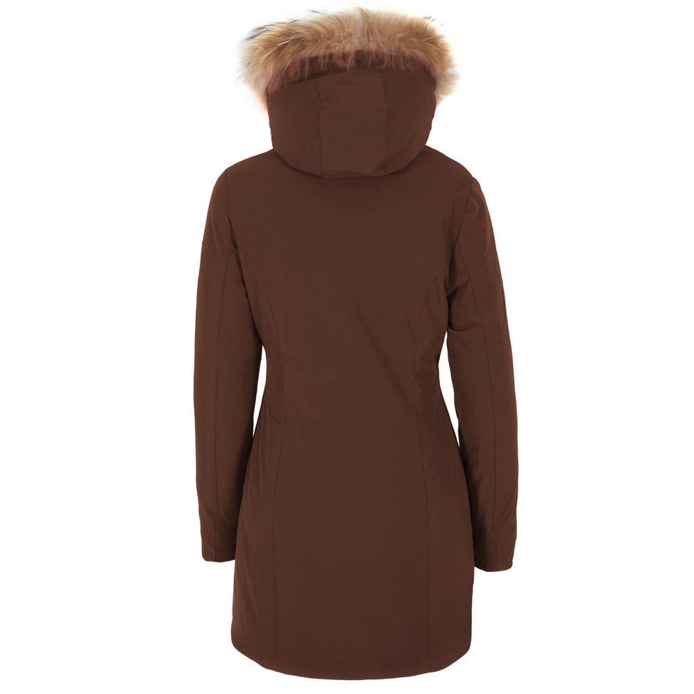 Brown Nylon Jackets & Coat
