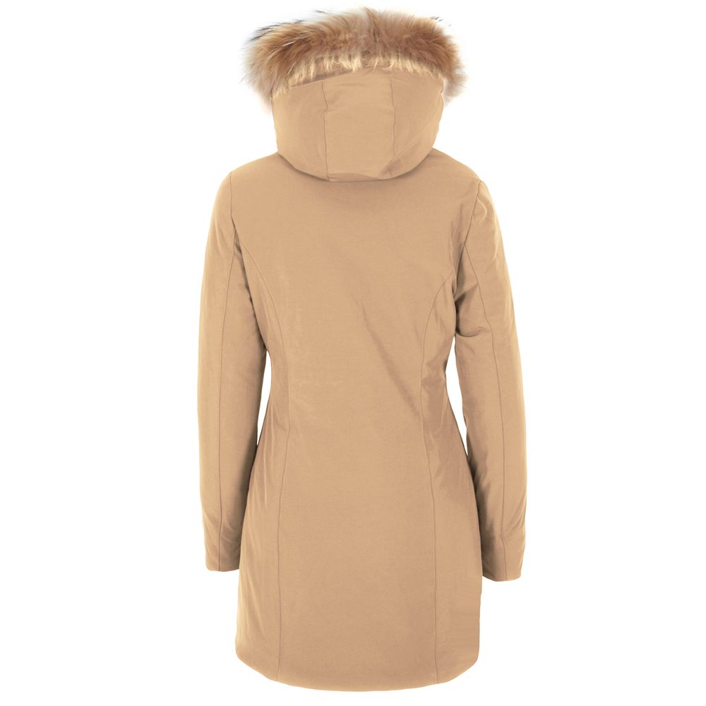 Brown Nylon Jackets & Coat
