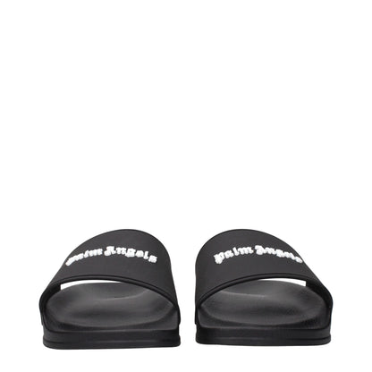 Black Cotton Slippers