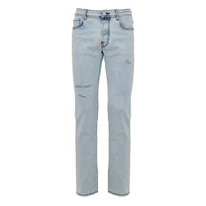 Blue Cotton Skinny Jean