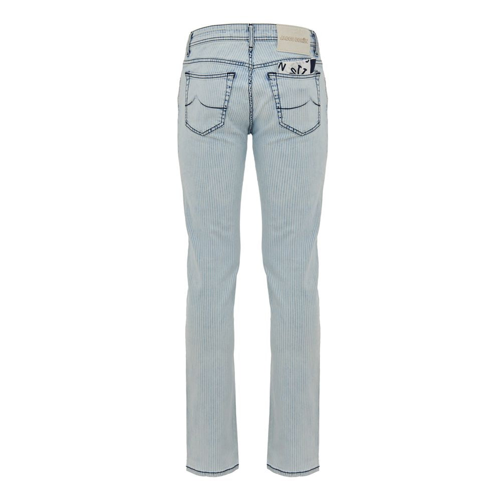 Blue Cotton Skinny Jean