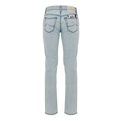 Blue Cotton Skinny Jean