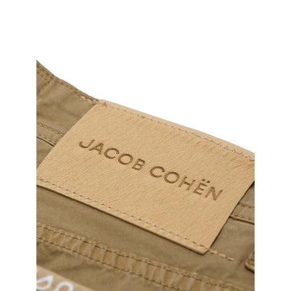Beige Cotton Skinny Pant