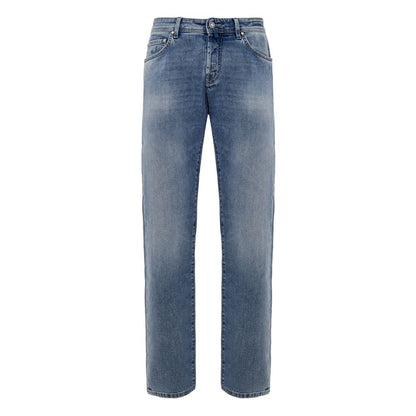 Blue Cotton Skinny Jean