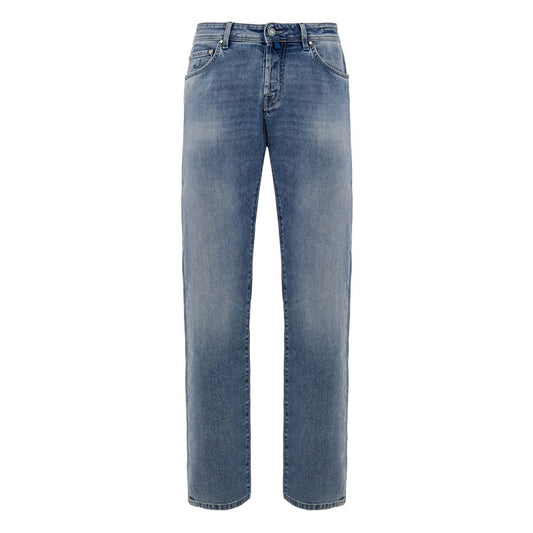 Blue Cotton Skinny Jean