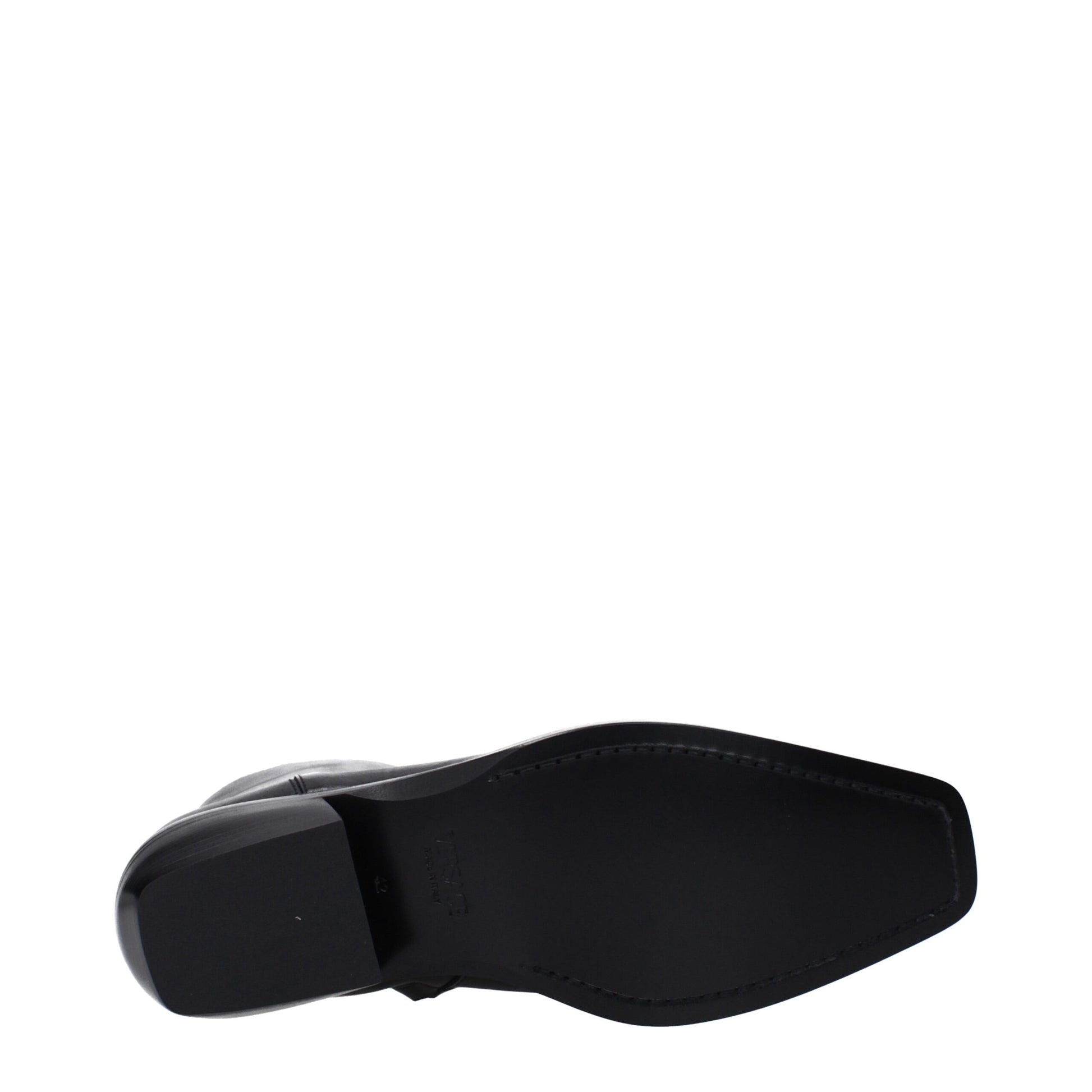 Black Leather Ankle Boots
