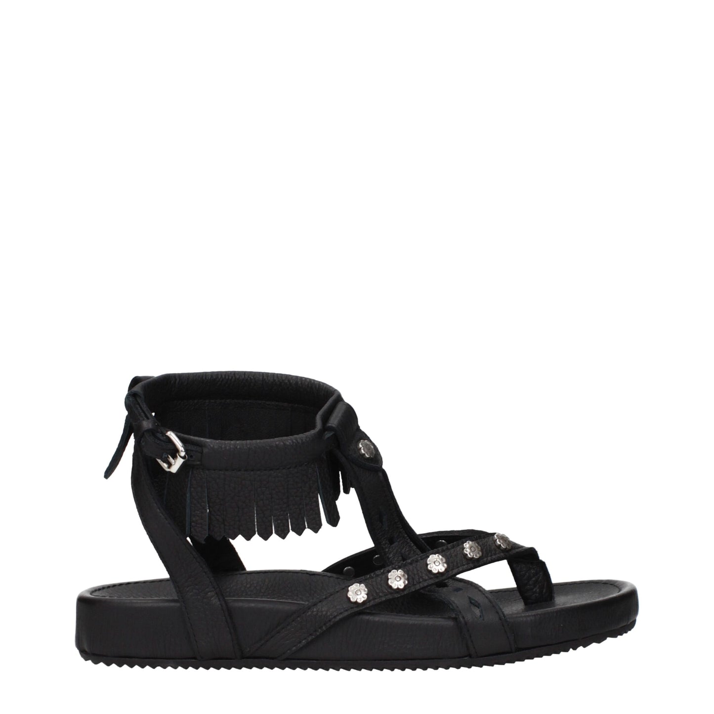 Black Leather Sandals