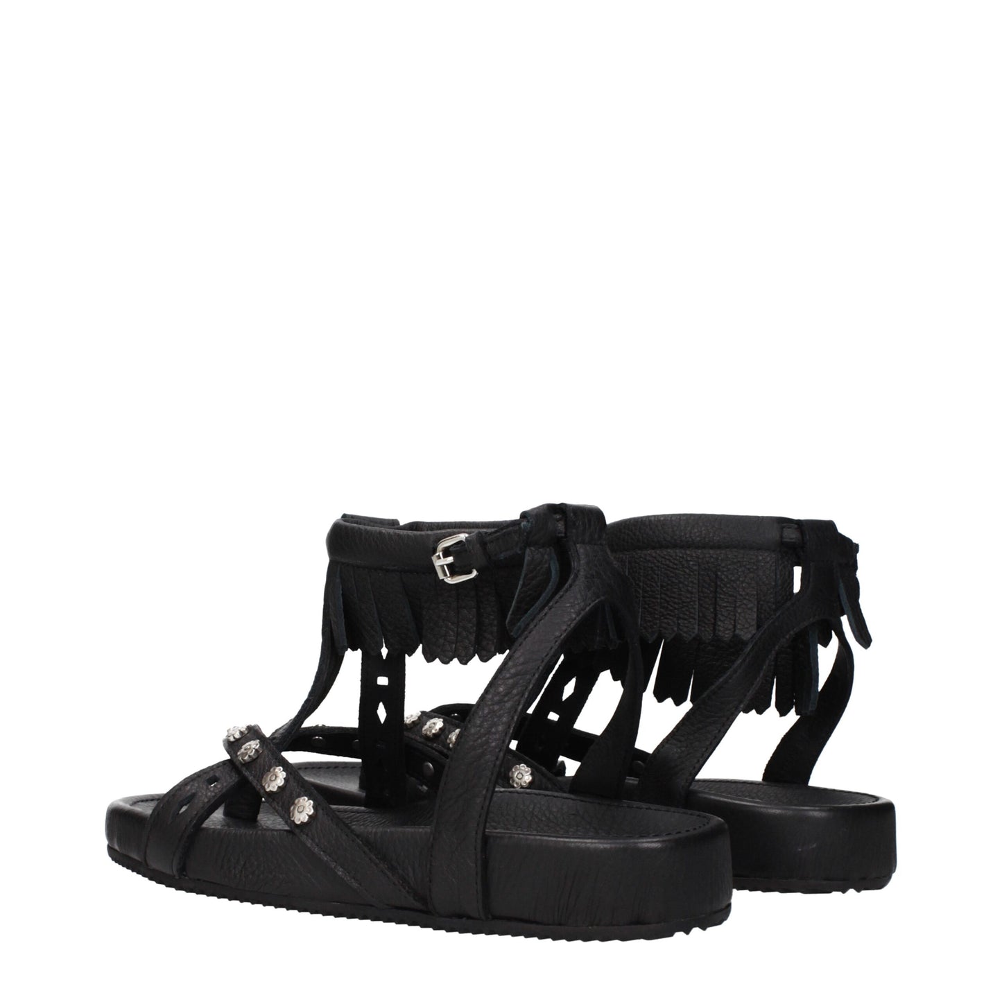 Black Leather Sandals