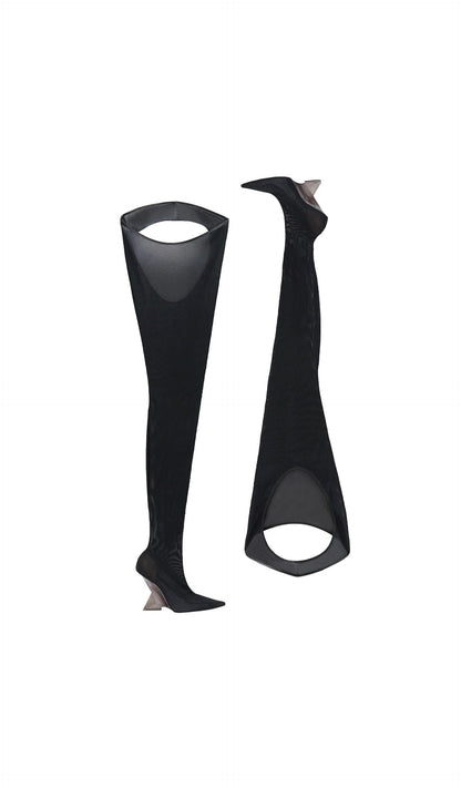 Black Fabric Over The Knee