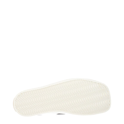 White Fabric Low Top Sneakers