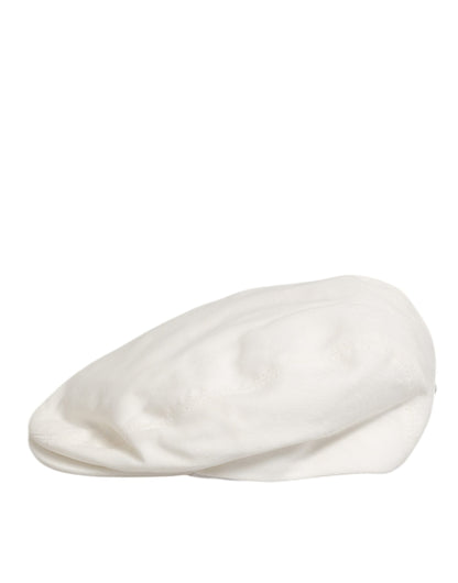 White Cotton Newsboy Cloth Capello Men Cap Hat