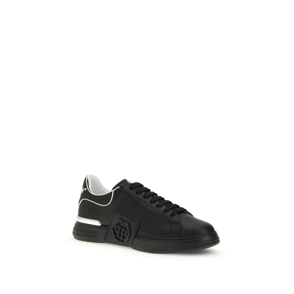 Black Calf Leather Bos Taurus Athletic Sneakers