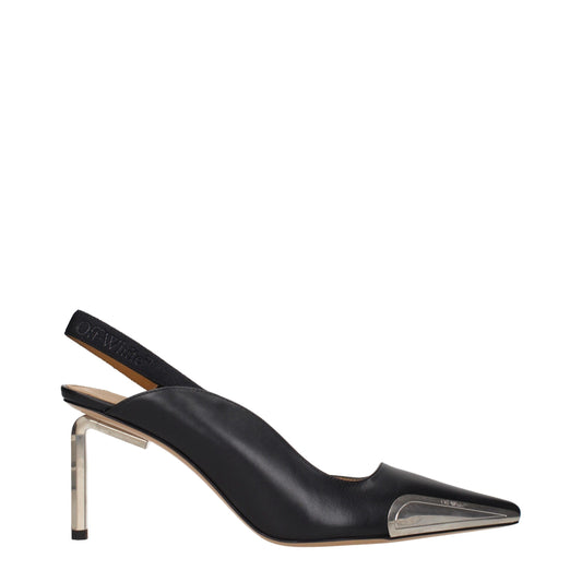 Black Leather Pumps