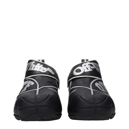 Black Leather High Top Sneakers