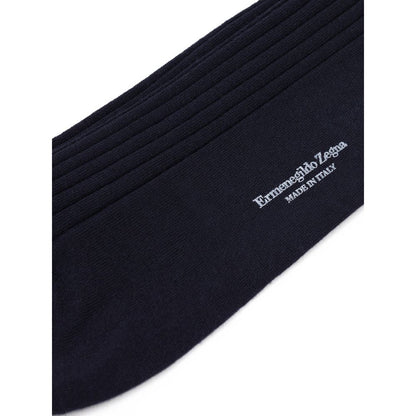 Navy Blue Wool Socks