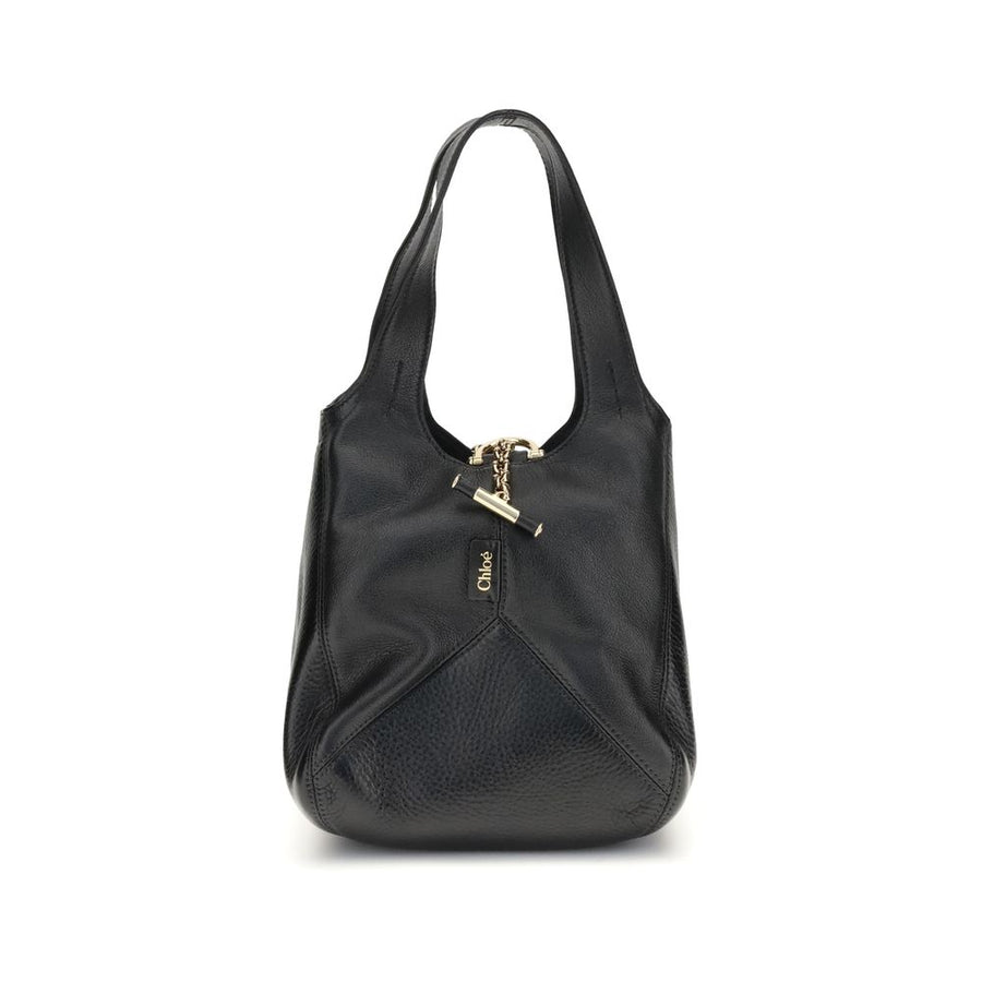 Black Buffalo Leather Shoulder Bag