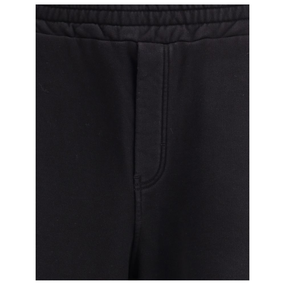 Black Cotton Casual Pants
