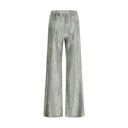 Flared trousers in fil coupé “en rêve"