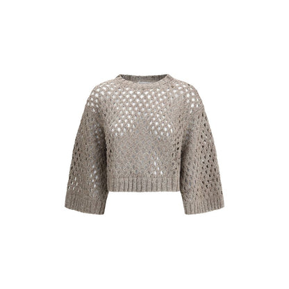 Brown Silk Sweatshirt