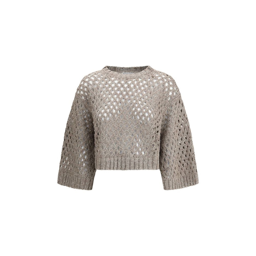 Brown Silk Sweatshirt